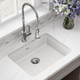 Elkay Quartz Classic 25" x 18-1/2" x 5-1/2" Single Bowl Undermount ADA Sink with Perfect Drain White