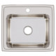 Elkay Lustertone Classic Stainless Steel 22" x 19-1/2" x 10-1/8" 1-Hole Single Bowl Drop-in Sink with Quick-clip