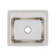 Elkay Lustertone Classic Stainless Steel 22" x 19-1/2" x 10-1/8", 0-Hole Single Bowl Drop-in Sink with Quick-clip