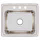 Elkay Lustertone Classic Stainless Steel 22" x 19-1/2" x 10-1/8", 3-Hole Single Bowl Drop-in Sink with Quick-clip