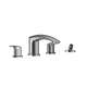 Toto GM Two-Handle Deck-Mount Roman Tub Filler Trim with Handshower, Polished Chrome - TBG09202U#CP