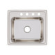 Elkay Lustertone Classic Stainless Steel 22" x 19-1/2" x 10-1/8" 4-Hole Single Bowl Drop-in Sink