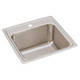 Elkay Lustertone Classic Stainless Steel 19-1/2" x 19" x 10-1/8" 1-Hole Single Bowl Drop-in Laundry Sink