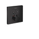 Hansgrohe 15763671 ShowerSelect Thermostatic Trim for 2 Functions, Square in Matte Black