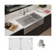 Elkay Crosstown 16 Gauge Stainless Steel 35-7/8" x 20-1/4" x 9" Single Bowl Tall Farmhouse Sink Kit