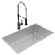 Elkay Crosstown 18 Gauge Stainless Steel 31-1/2" x 18-1/2" x 9" Single Bowl Undermount Sink & Faucet Kit with Drain