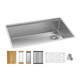 Elkay Crosstown 16 Gauge Workstation Stainless Steel, 31-1/2" x 18-1/2" x 9" Single Bowl Undermount Sink Kit