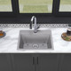 Elkay Quartz Classic 25" x 22" x 9-1/2" Single Bowl Drop-in Sink Kit with Filtered Faucet Greystone