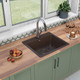 Elkay Quartz Classic 25" x 22" x 9-1/2", Single Bowl Drop-in Sink Kit with Filtered Faucet, Mocha