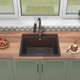 Elkay Quartz Classic 25" x 22" x 9-1/2", Single Bowl Drop-in Sink Kit with Filtered Faucet, Mocha