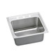 Elkay Lustertone Classic Stainless Steel 25" x 21-1/4" x 10-1/8" 3-Hole Single Bowl Drop-in Sink with Perfect Drain