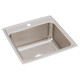 Elkay Lustertone Classic Stainless Steel 22" x 22" x 10-1/8" 1-Hole Single Bowl Drop-in Sink