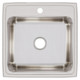 Elkay Lustertone Classic Stainless Steel 22" x 22" x 10-1/8" 1-Hole Single Bowl Drop-in Sink