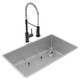 Elkay Crosstown 18 Gauge Stainless Steel 31-1/2" x 18-1/2" x 9" Single Bowl Undermount Sink & Faucet Kit with Bottom Grid & Drain