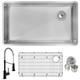 Elkay Crosstown 18 Gauge Stainless Steel 31-1/2" x 18-1/2" x 9" Single Bowl Undermount Sink & Faucet Kit with Bottom Grid & Drain