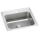 Elkay Lustertone Classic Stainless Steel 22" x 19-1/2" x 10-1/8" 1-Hole Single Bowl Drop-in Sink with Perfect Drain