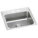 Elkay Lustertone Classic Stainless Steel 22" x 19-1/2" x 10-1/8" 2-Hole Single Bowl Drop-in Sink with Perfect Drain