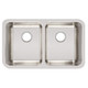 Elkay Lustertone Classic Stainless Steel 30-3/4" x 18-1/2" x 10", Equal Double Bowl Undermount Sink