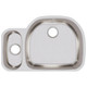 Elkay Lustertone Classic Stainless Steel, 31-1/2" x 21-1/8" x 7-1/2", 30/70 Offset Double Bowl Undermount Sink