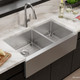 Elkay Crosstown 16 Gauge Stainless Steel 35-7/8" x 20-1/4" x 9" Double Bowl Tall Farmhouse Sink