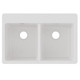 Elkay Quartz Classic 33" x 22" x 9-1/2" Equal Double Bowl Drop-in Sink White