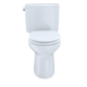 TOTO Drake II Two-Piece Round 1.28 GPF Universal Height Toilet with CeFiONtect - Colonial White - CST453CEFG#11