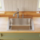 Elkay Lustertone Classic Stainless Steel 25" x 21-1/4" x 10-1/8" 1-Hole Single Bowl Drop-in Sink