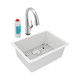 Elkay Quartz Classic 24-5/8" x 18-1/2" x 9-1/2", Single Bowl Undermount Sink Kit with Filtered Faucet, White
