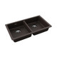 Elkay Quartz Classic 33" x 18-1/2" x 5-1/2", Double Bowl Undermount ADA Sink with Perfect Drain, Mocha
