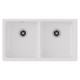 Elkay Quartz Classic 33" x 18-1/2" x 5-1/2", Double Bowl Undermount ADA Sink with Perfect Drain, White