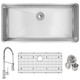 Elkay Crosstown 18 Gauge Stainless Steel 36-1/2" x 18-1/2" x 9" Single Bowl Undermount Sink & Faucet Kit with Bottom Grid & Drain