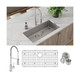 Elkay Crosstown 18 Gauge Stainless Steel 36-1/2" x 18-1/2" x 9" Single Bowl Undermount Sink & Faucet Kit with Bottom Grid & Drain