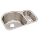 Elkay Lustertone Classic Stainless Steel 26-3/4" x 20" x 10" Offset 70/30 Double Bowl Undermount Sink