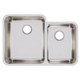 Elkay Lustertone Classic Stainless Steel 30-3/4" x 21" x 9-7/8" Offset 60/40 Double Bowl Undermount Sink