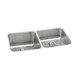 Elkay Lustertone Classic Stainless Steel 30-3/4" x 18-1/2" x 10" Equal Double Bowl Undermount Sink with Right Perfect Drain