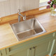 Elkay Lustertone Classic Stainless Steel 22" x 22" x 12-1/8" 1-Hole Single Bowl Drop-in Sink