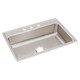 Elkay Lustertone Classic Stainless Steel 31" x 22" x 7-5/8" 3-Hole Single Bowl Drop-in Sink with Quick-clip