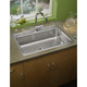 Elkay Lustertone Classic Stainless Steel 31" x 22" x 7-5/8" 3-Hole Single Bowl Drop-in Sink with Quick-clip