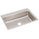 Elkay Lustertone Classic Stainless Steel 31" x 22" x 7-5/8", 0-Hole Single Bowl Drop-in Sink with Quick-clip