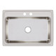 Elkay Lustertone Classic Stainless Steel 31" x 22" x 7-5/8" 2-Hole Single Bowl Drop-in Sink