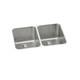 Elkay Lustertone Classic Stainless Steel 31-1/4" x 20" x 9-7/8" Double Bowl Undermount Sink with Perfect Drain