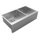 Elkay Crosstown 16 Gauge Stainless Steel 35-7/8" x 20-1/4" x 9" Double Bowl Tall Farmhouse Sink Kit