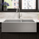 Elkay Crosstown 16 Gauge Stainless Steel 35-7/8" x 20-1/4" x 9" Double Bowl Tall Farmhouse Sink Kit