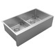 Elkay Crosstown 16 Gauge Stainless Steel 35-7/8" x 20-1/4" x 9" Equal Double Bowl Tall Farmhouse Sink Kit with Aqua Divide