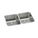 Elkay Lustertone Classic Stainless Steel 30-3/4" x 18-1/2" x 7-7/8" Equal Double Bowl Undermount Sink Kit