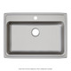 Elkay Lustertone Classic Stainless Steel 31" x 22" x 5-1/2" 2-Hole Single Bowl Drop-in ADA Sink
