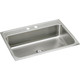 Elkay Lustertone Classic Stainless Steel 31" x 22" x 7-5/8", 2-Hole Single Bowl Drop-in Sink with Perfect Drain