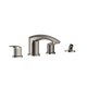 Toto GM Two-Handle Deck-Mount Roman Tub Filler Trim with Handshower, Polished Nickel - TBG09202U#PN