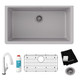 Elkay Quartz Classic 33" x 18-7/16" x 9-7/16" Single Bowl Undermount Sink Kit with Filtered Faucet Greystone