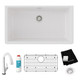 Elkay Quartz Classic 33" x 18-7/16" x 9-7/16" Single Bowl Undermount Sink Kit with Filtered Faucet White